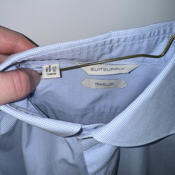 Suitsupply Dress Shirt - Checked Blue - 38 -15 - Picture 2 of 6